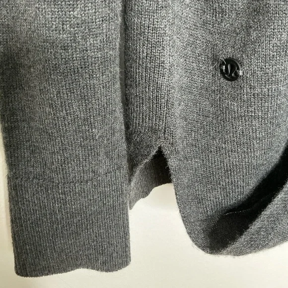Lululemon Back to Balance Sweater Split Back Long Sleeve in Charcoal Gray - Picture 10 of 15